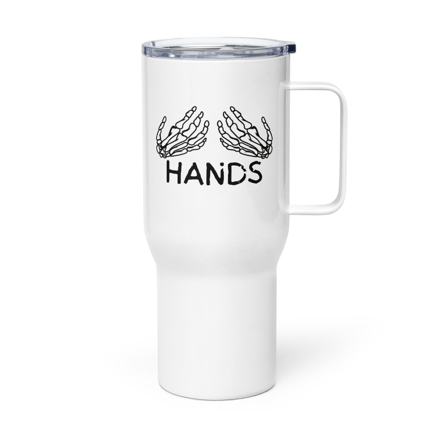 HANDS Travel mug with a handle