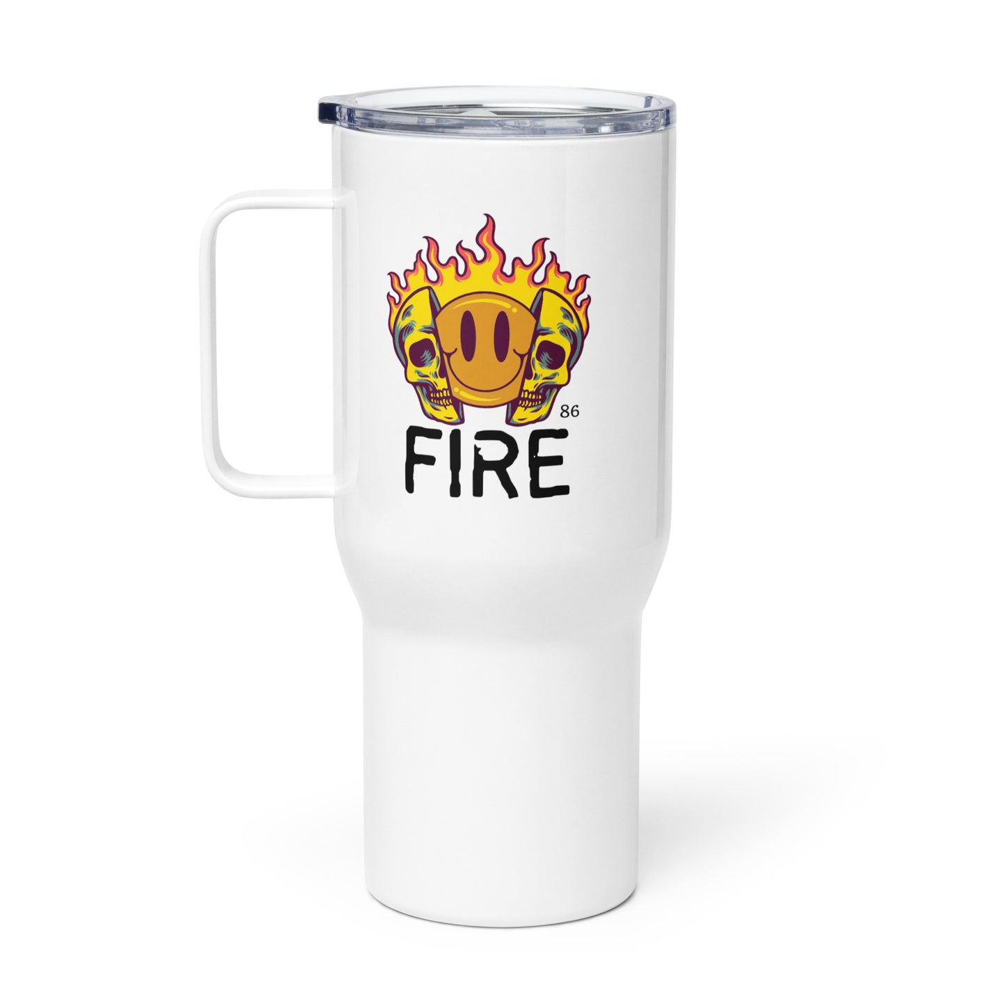 FIRE Travel mug with a handle