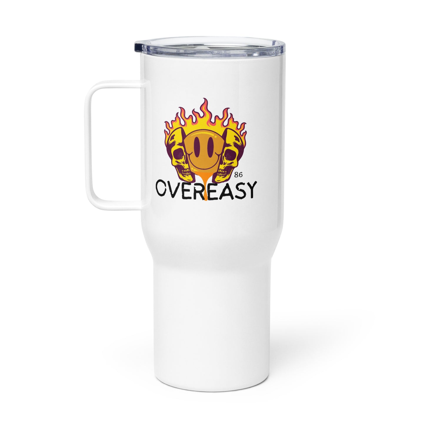 OVEREASY Travel mug with a handle