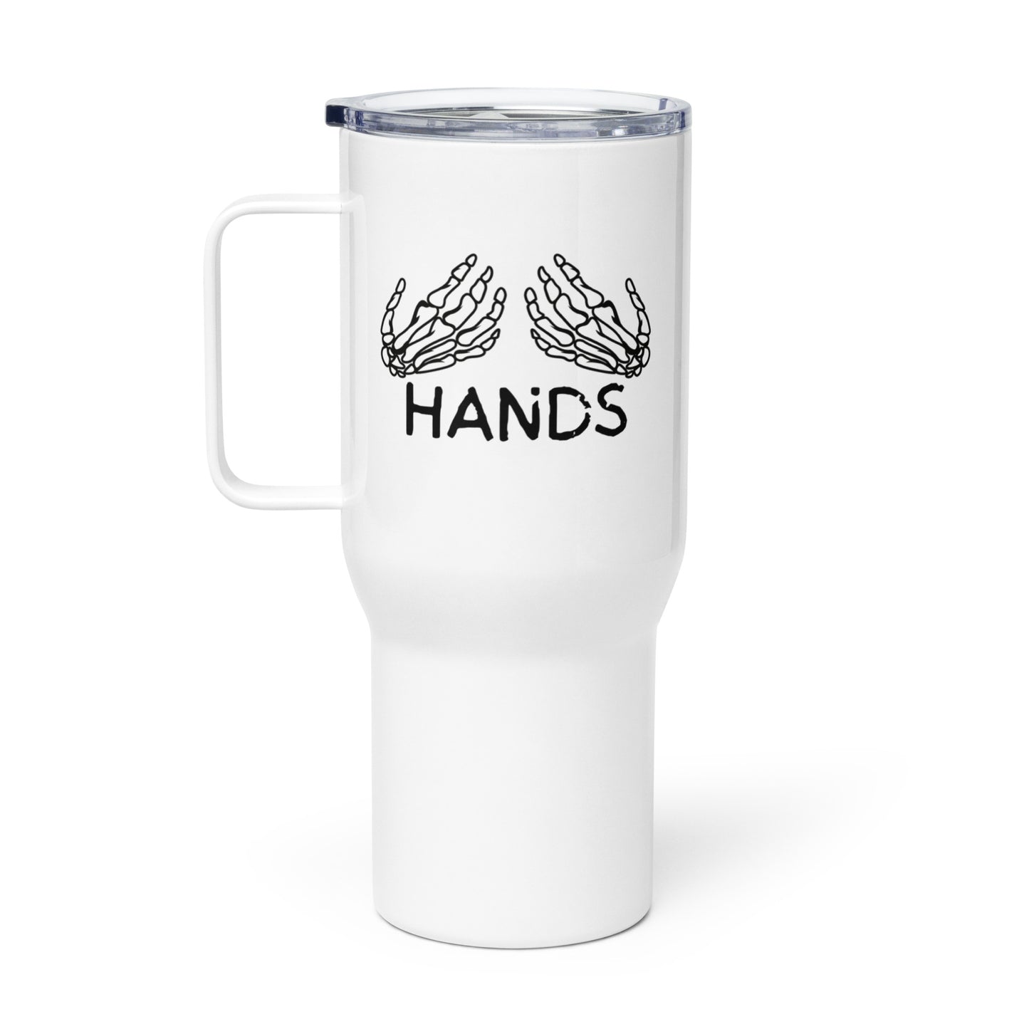 HANDS Travel mug with a handle