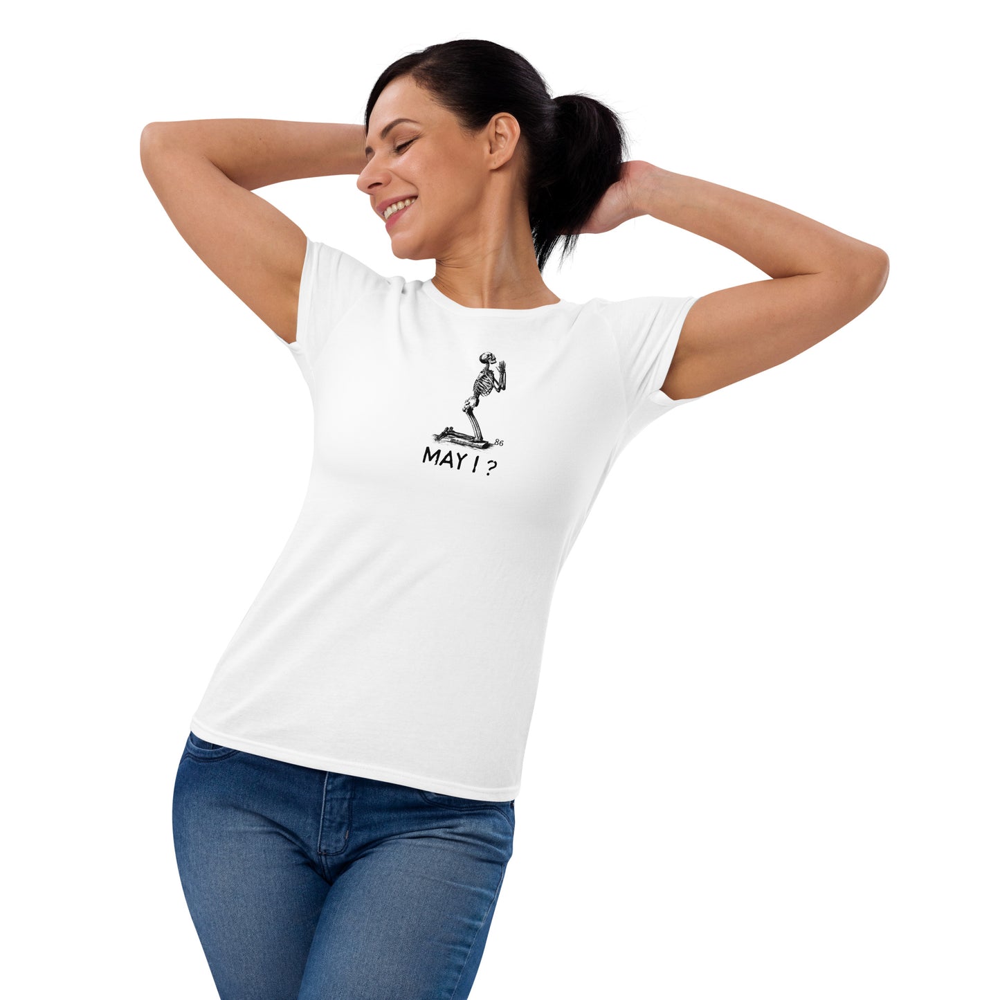 MAY I?  Women's short sleeve t-shirt