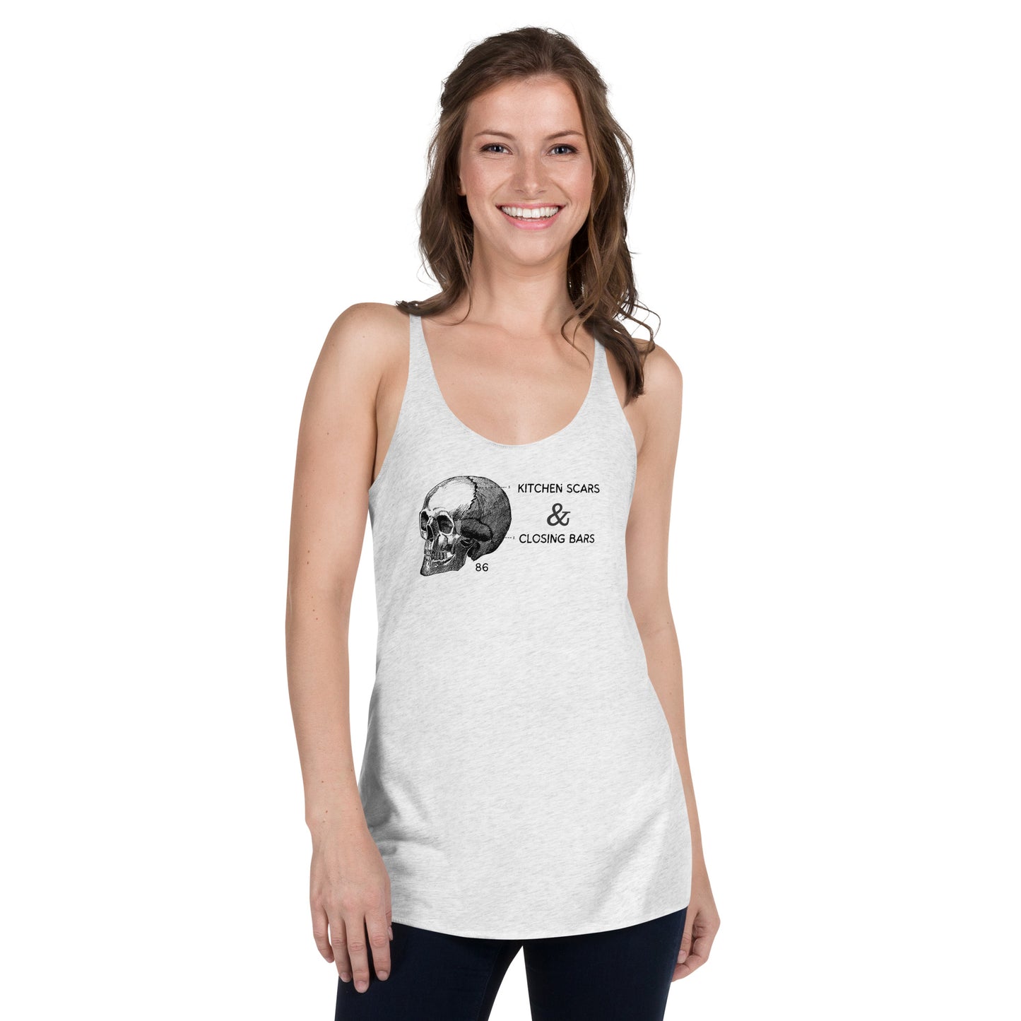 Kitchen Scars & Closing Bars Women's Racerback Tank