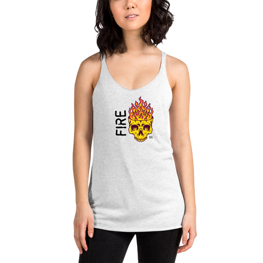 FIRE Skull Women's Racerback Tank