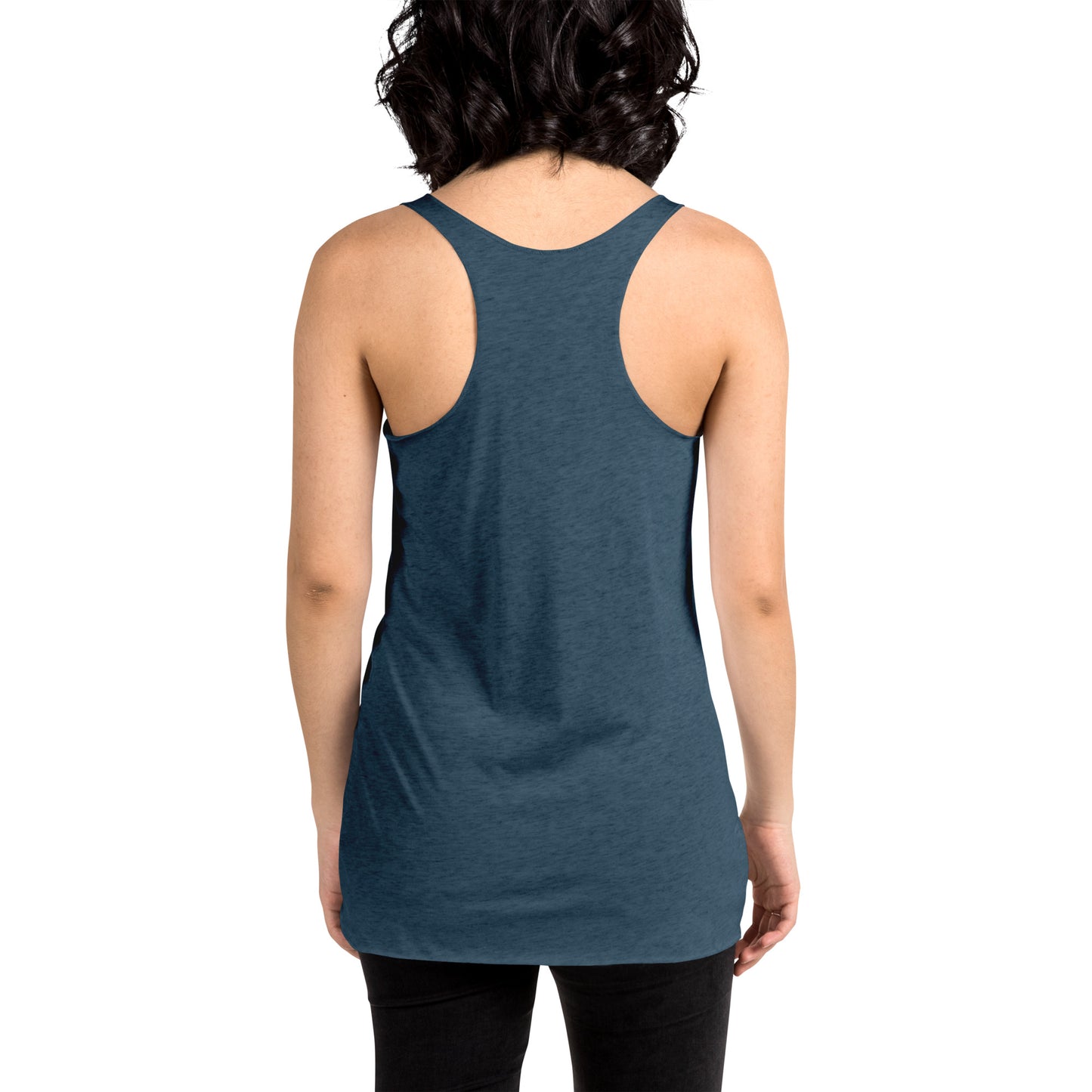 MAY I?  BLACK Women's Racerback Tank