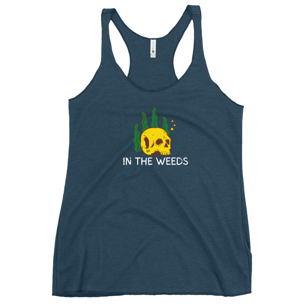 IN THE WEEDS 2 BLACK Women's Racerback Tank