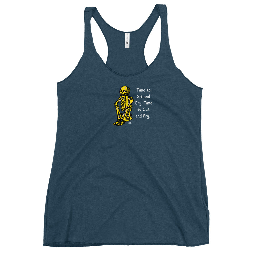 Time To Sit Black Women's Racerback Tank