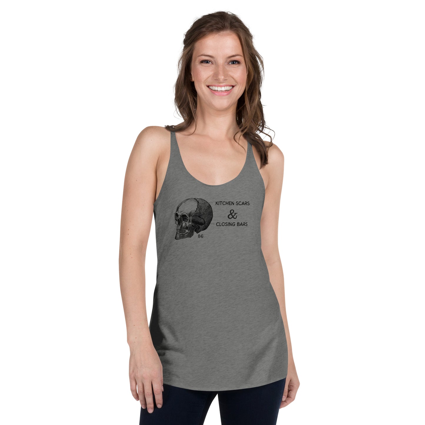 Kitchen Scars & Closing Bars Women's Racerback Tank