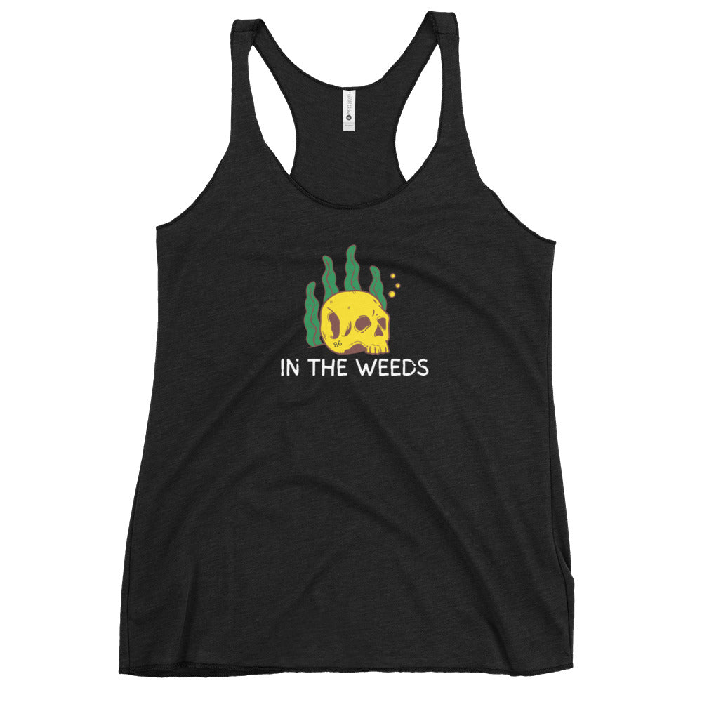 IN THE WEEDS 2 BLACK Women's Racerback Tank