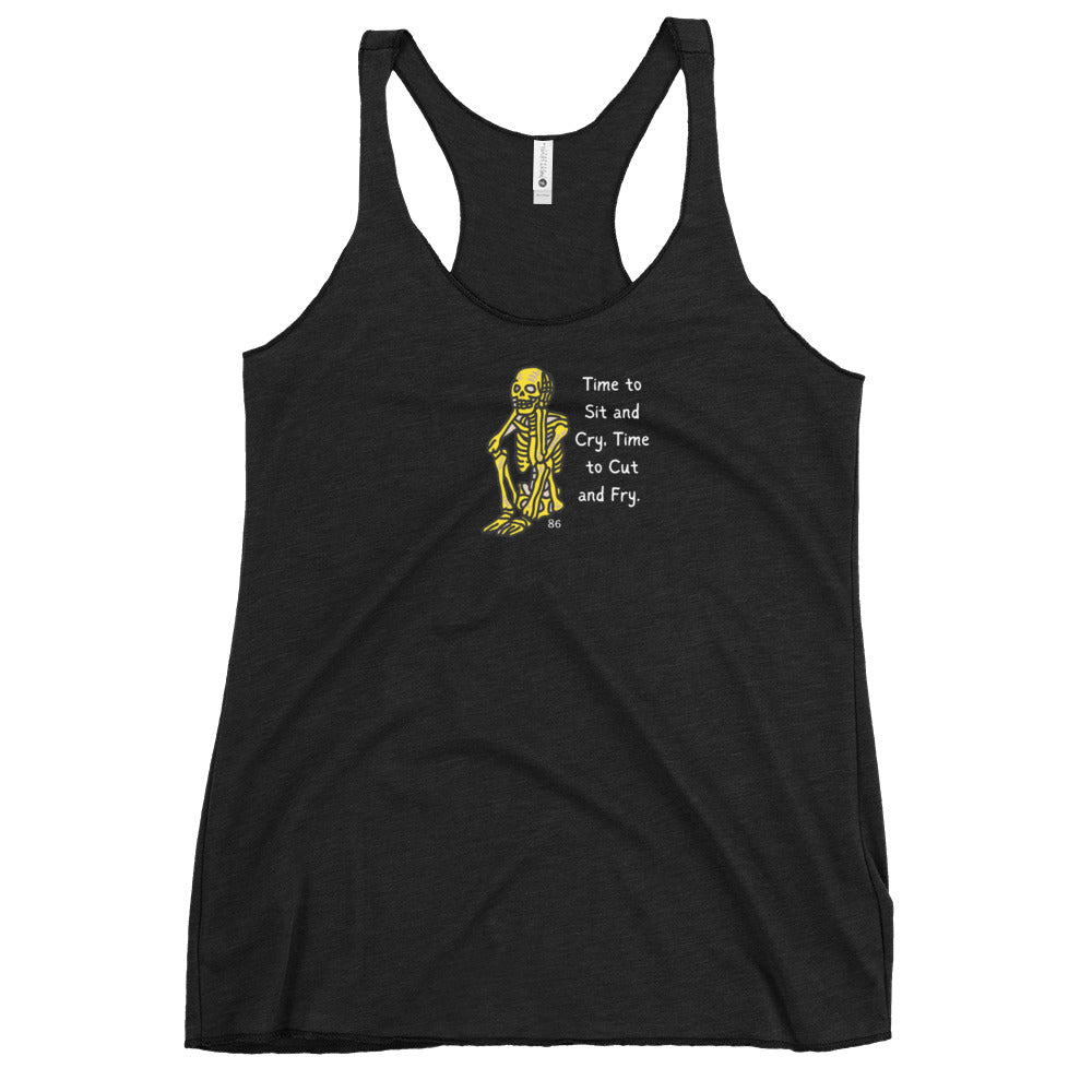 Time To Sit Black Women's Racerback Tank