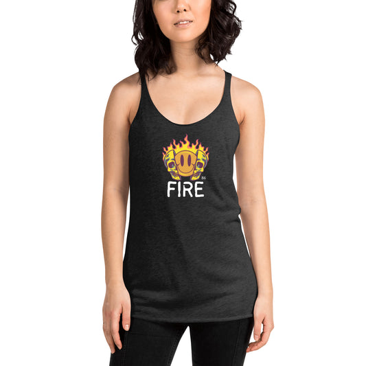 FIRE BLACK Women's Racerback Tank