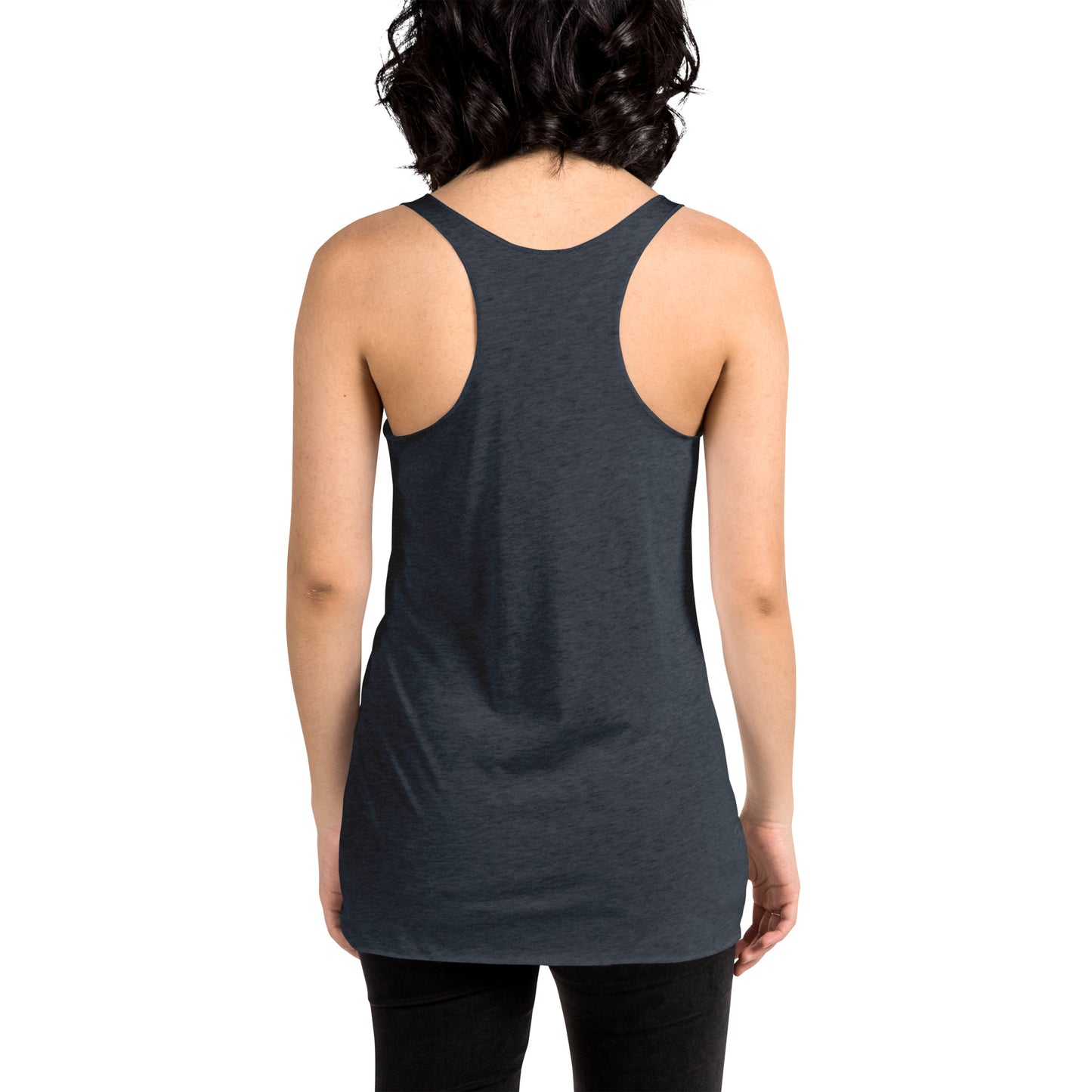 MAY I?  BLACK Women's Racerback Tank