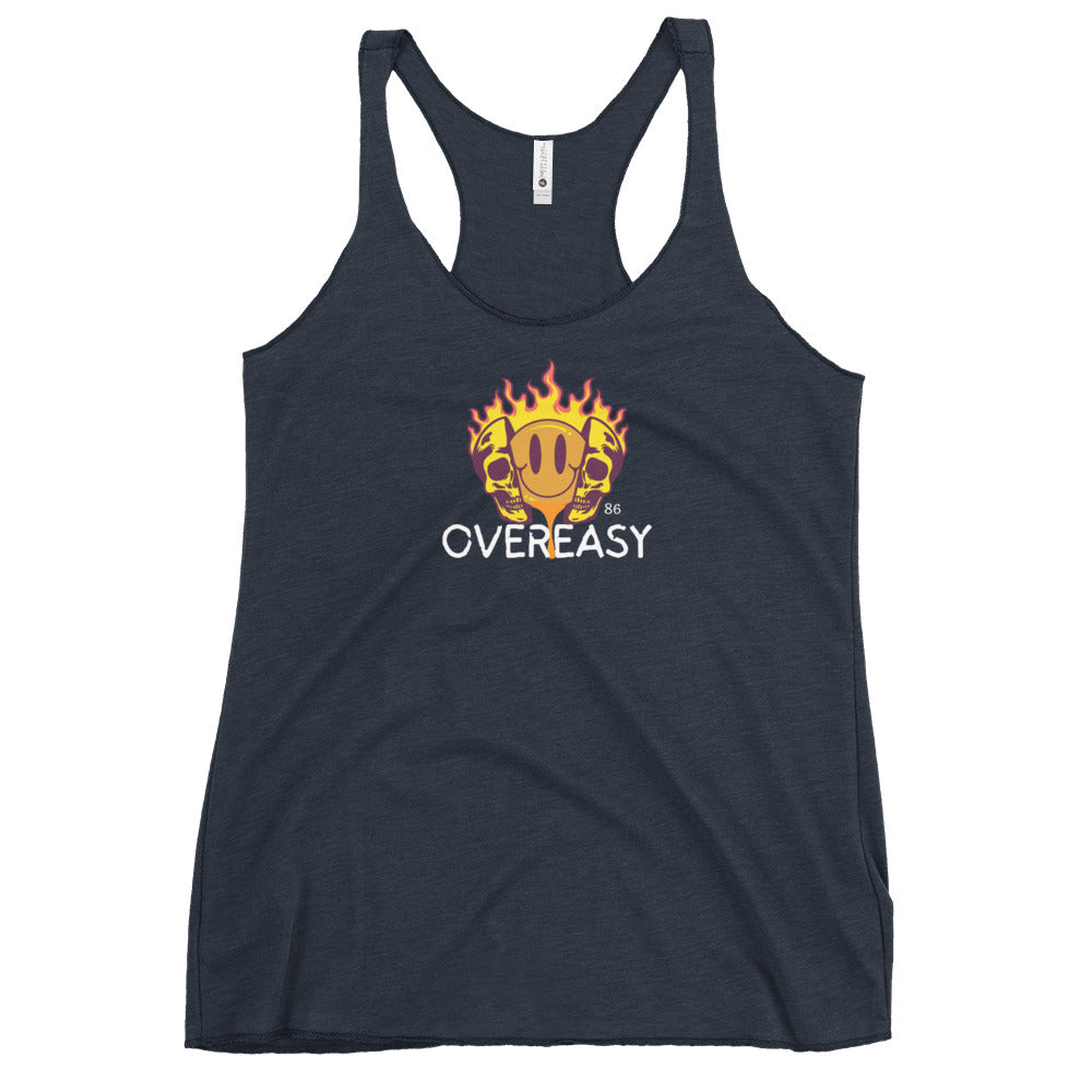 OVEREASY BLACK Women's Racerback Tank